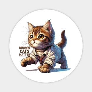 Purrfect Brown Tabby Cat Magnet